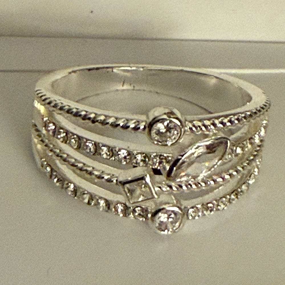 ✨ Charter Club Cubic Zirconia Statement Ring – Size 9 ✨